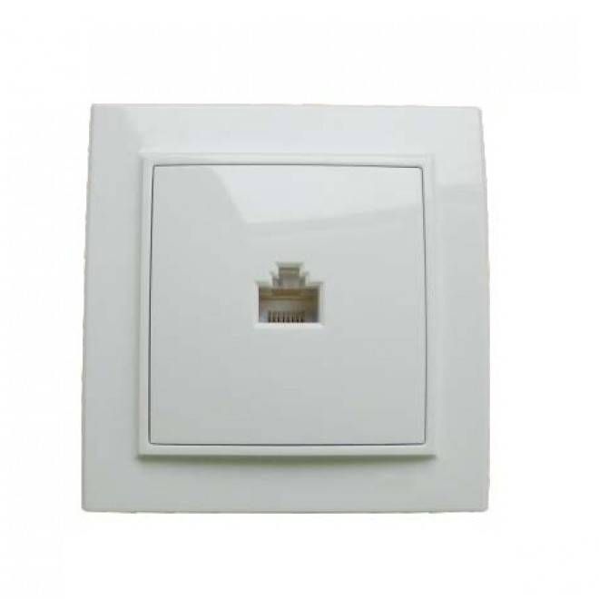 Розетка  RIGHT HAUSEN KIRA 1-а внутр. комп. біла HN-016111