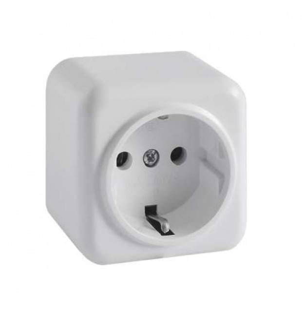 Розетка RIGHT HAUSEN ASTRA NV Керам. 1-а зовніш. с/с біла