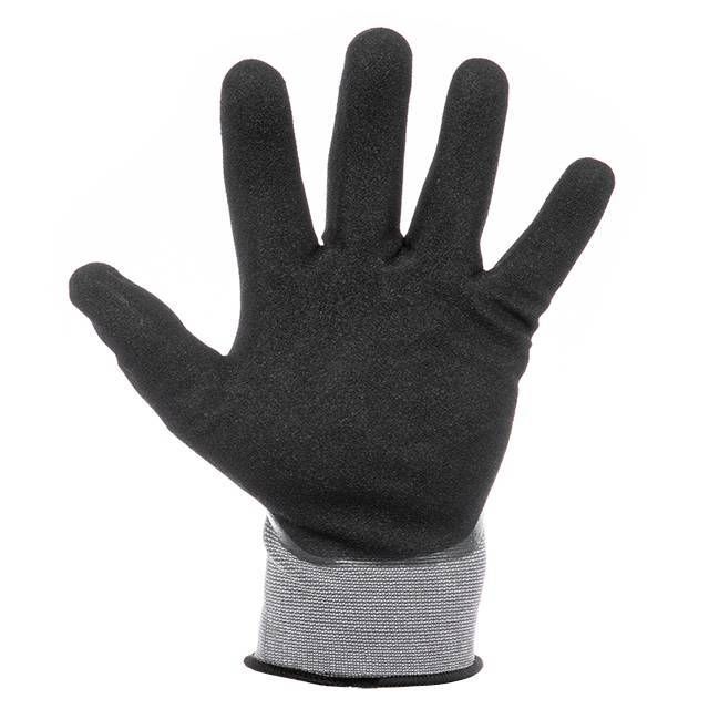 Рукавичка трикотажна з повним двошаровим нітриловим покриттям, базове гладке та пористе на долоні, синтетична, повітропроникна, 10", STORM INTERTOOL SP-0190