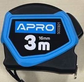 Рулетка обгумована з автостопом 3 м х 16 мм APRO  (APRO)