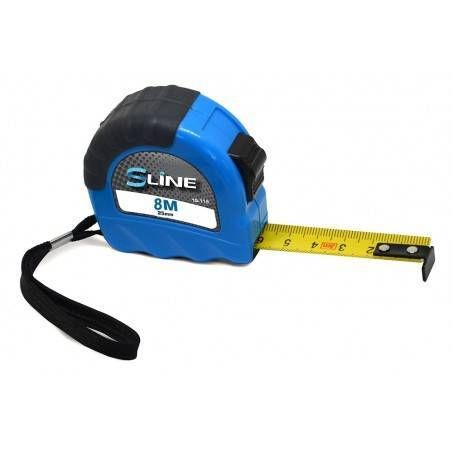 Рулетка, гумовий корпус, з фіксатором, 8 м/25 мм