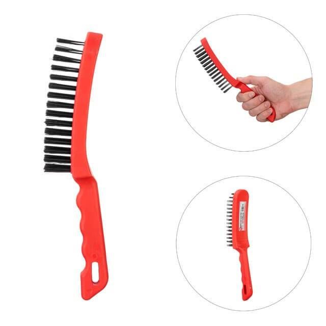 Щітка ручна, 6-рядна, пластиковий корпус, cталевий дріт INTERTOOL BT-0009