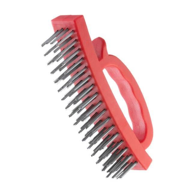 Щітка ручна для зачистки іржі, 165 мм, пластиковий корпус, cталевий дріт INTERTOOL BT-0010