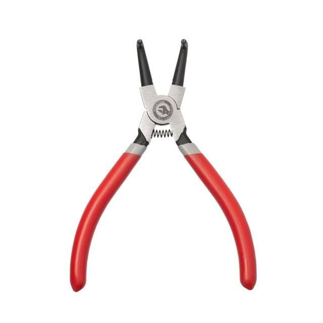 Щипці для зняття та встановлення стопорних кілець, 150 мм, вигнуті, на стиск INTERTOOL HT-7006