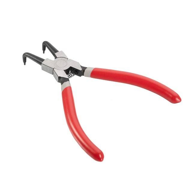 Щипці для зняття та встановлення стопорних кілець, 150 мм, вигнуті, на стиск INTERTOOL HT-7006