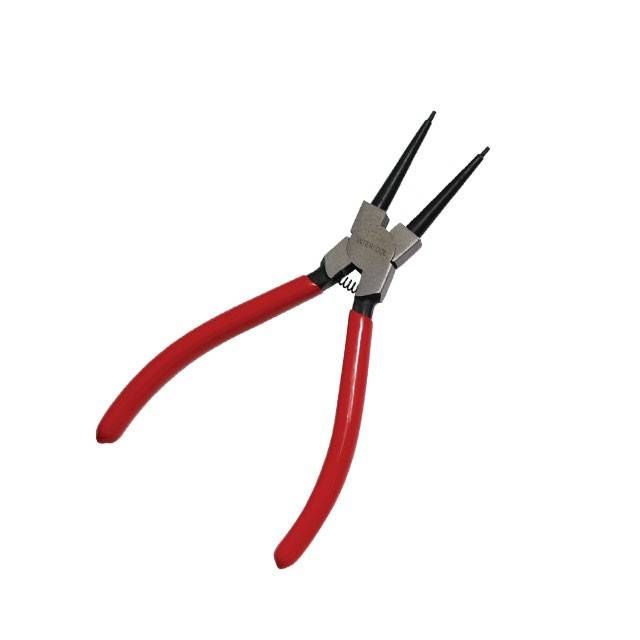 Щипці для зняття та встановлення стопорних кілець, 180 мм, прямі, на стиск INTERTOOL HT-7011