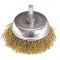 Щітка "чашка" зі шпилькою для дриля 50 мм, латунний кручений дріт, MTX