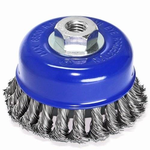Щітка чашкова пряма S & R 100 мм, сталева плетена проволока