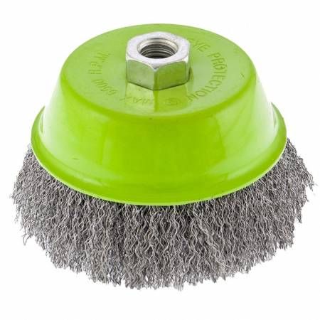 Щітка "тарілка" для КШМ 125 мм, М14, кручений дріт, СІБРТЕХ