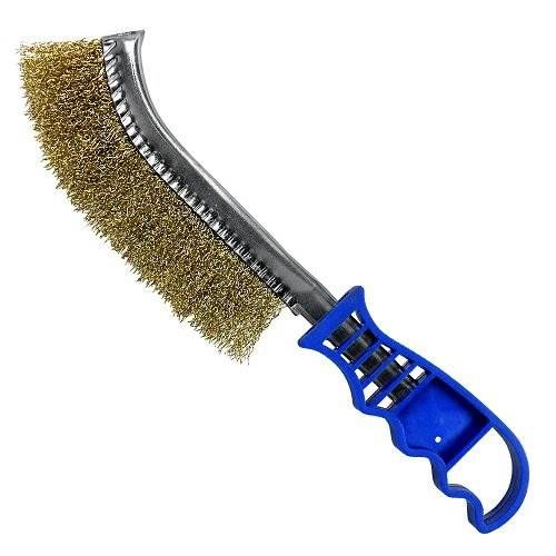 Щітка ручна S & R 250/125 мм, латунірованная кручена дріт