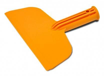 Шпатель пластиковий жовтий 9" гладкий.