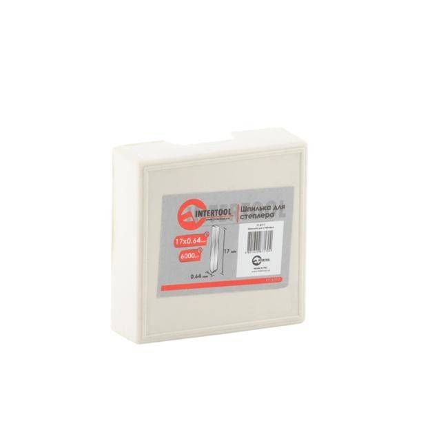 Шпилька для степлера PT-1611, 17 мм, 23GA, Ø 0,64 мм, 6000 шт/упак INTERTOOL PT-8717