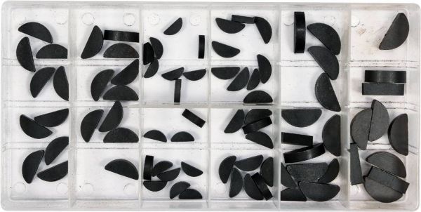 Шпонки напівкруглі різних розмірів YATO наб. 80 шт., набір