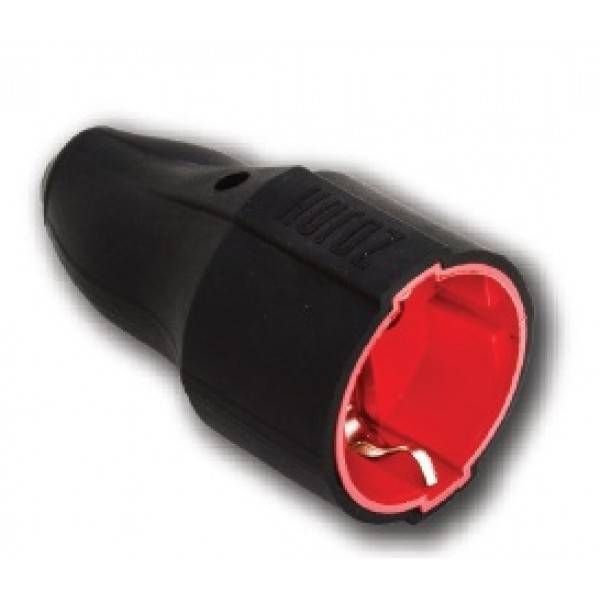 Штепсельне гніздо із каучуковим заземленням.