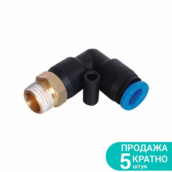 Штуцер цанговий (кутовий) Ø6мм МТ 1/4" Sigma (7027091)