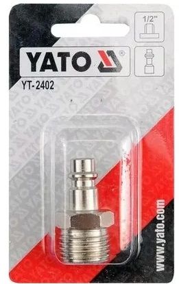 Швидкоз'єднувальний наконечник YATO із зовнішньою. різьбленням Ø= 1/2" [50/250]