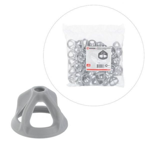 Система вирівнювання плитки гвинтова, гайка, 50 шт. INTERTOOL KT-4956