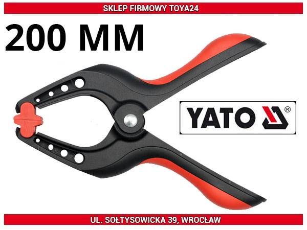 Струбцина пружинна-"прищіпка", L=200 мм, роб. висота/глиб.- 75/91 мм [10/100]