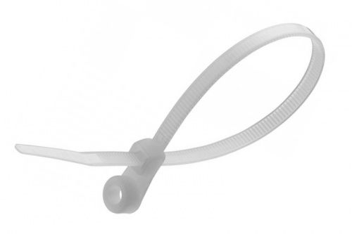 Стяжка кабельна з кріпленням 5x200 біла (пач 100шт) APRO