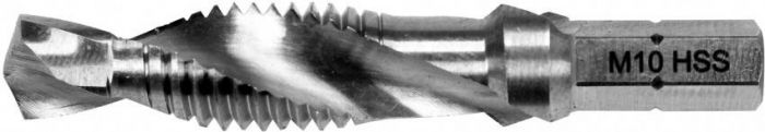 Свердло-мітчик YATO М10 х 1.5 мм, HSS М2, HEX-1/4", l=59/15 мм