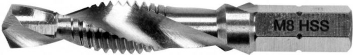 Свердло-мітчик YATO М8 х 1.25 мм, HSS М2, HEX-1/4", l=51/11 мм