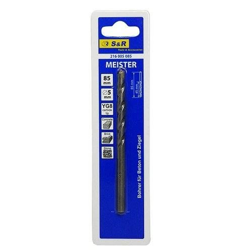 Свердло по бетону S & R Meister 5x85 мм