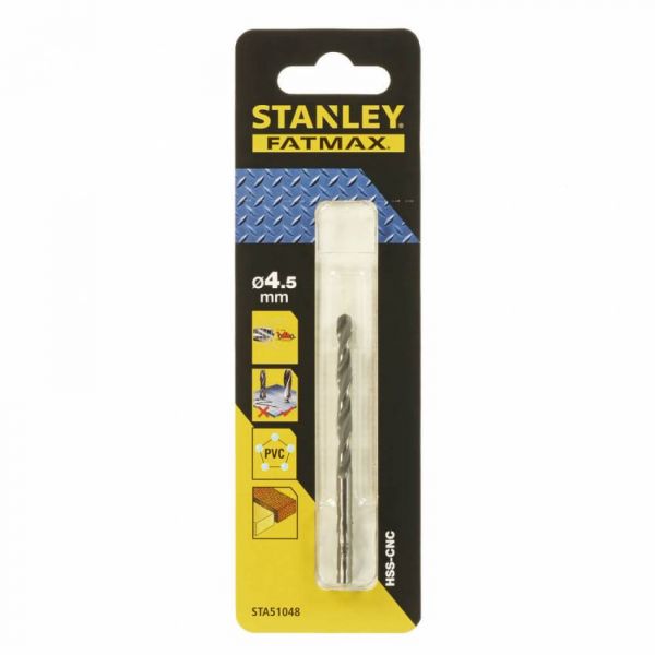 Свердло по металу 4.5 мм STANLEY STA51048 Свердло по металу 4.5 мм STANLEY STA51048