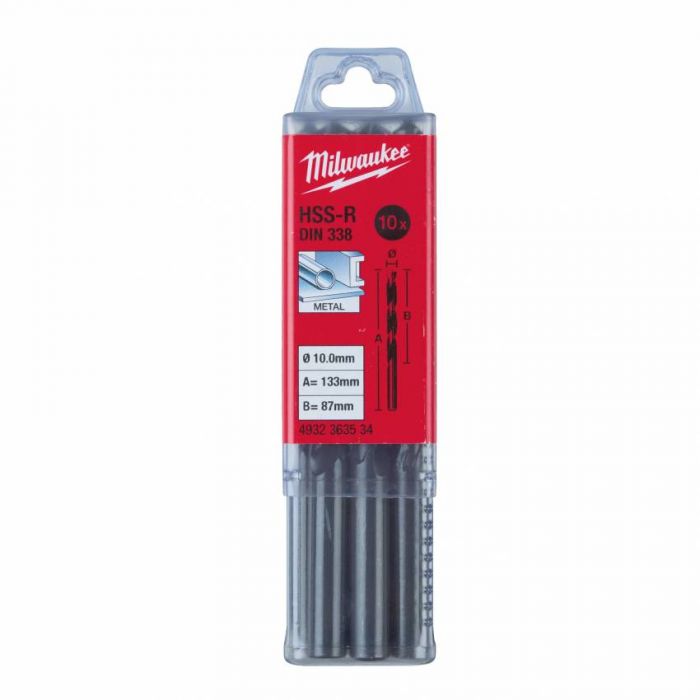 Свердло по металу HSS-R MILWAUKEE DIN338, Ø1,0мм, (10шт)