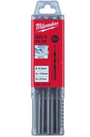 Свердло по металу HSS-R MILWAUKEE DIN338, Ø1,0мм, (10шт)