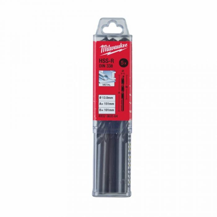 Свердло по металу HSS-R MILWAUKEE DIN338, Ø1,0мм, (10шт)