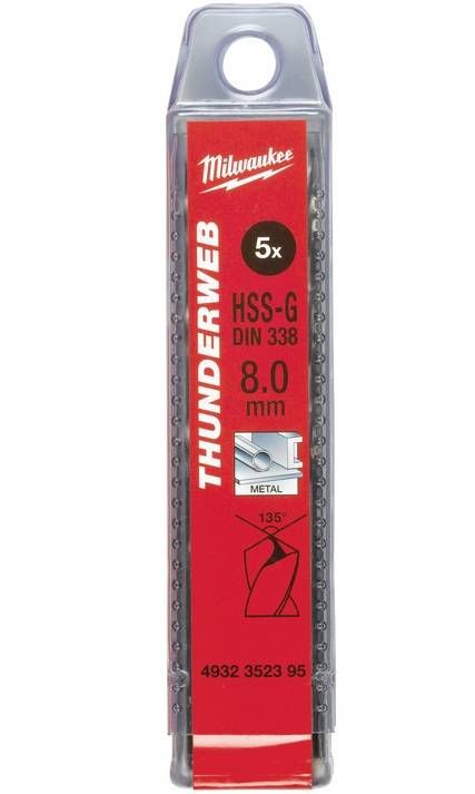 Свердло по металу THUNDERWEB HSS-G MILWAUKEE DIN338, Ø13,0x151мм, (5шт)