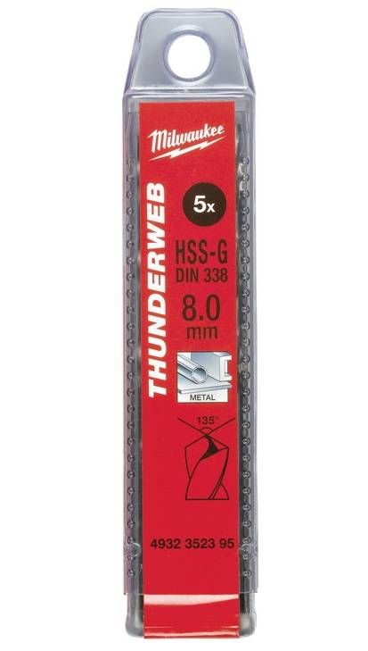Свердло по металу THUNDERWEB HSS-G MILWAUKEE DIN338, Ø2x49мм, (10шт)