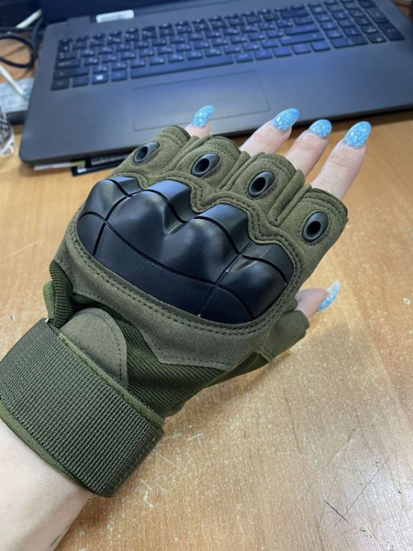 Тактичні рукавички з відкритими пальцями (M)