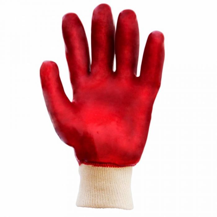 Трикотажні рукавички з ПВХ покриттям (червоні манжет) Sigma (9444361)