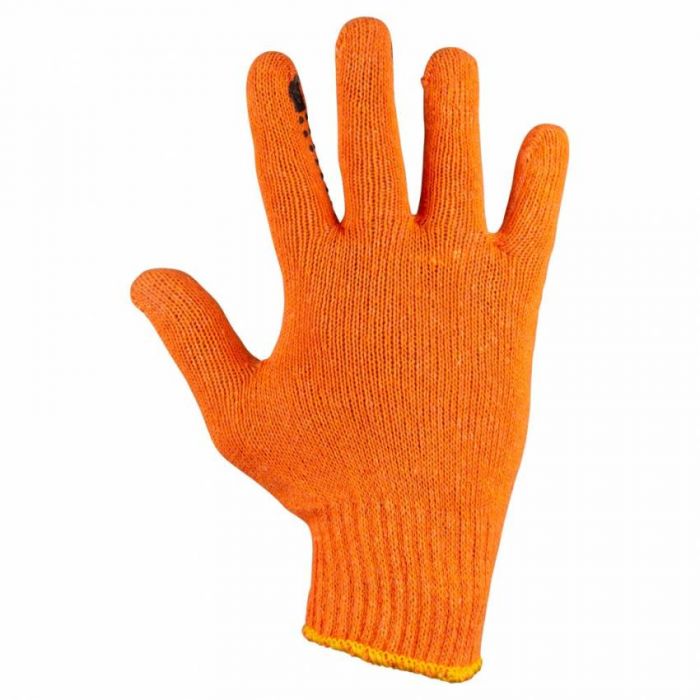Рукавички трикотажні з ПВХ точкою р10 Лайт (оранжеві) Grad (9442775)