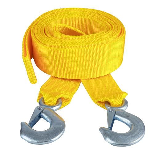 Трос буксир ТРШ-240-3-1 3т стрічка 40мм х 4м жовтий/гак/в пакеті