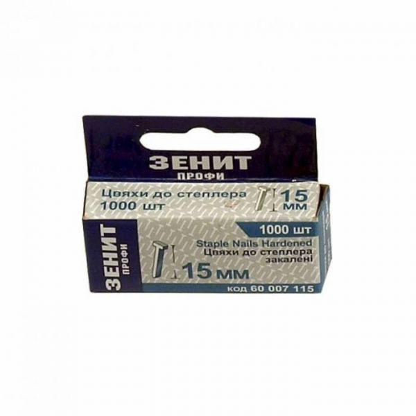 Цвяхи для степлера сталеві типу "J" 1000 шт.; h= 15 мм Цвяхи для степлера сталеві типу "J" 1000 шт.; h= 15 мм