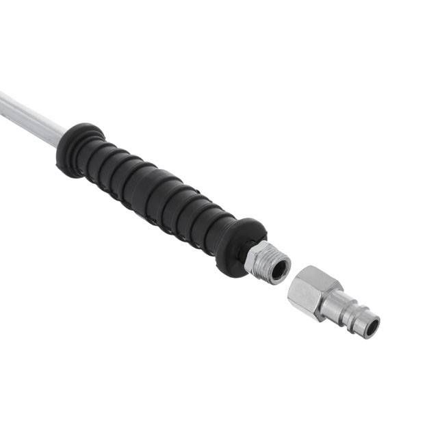 Подовжувач для накачування здвоєних та звичайних коліс, двосторонній, з рукояткою, два типи з’єднання (шланг 8 мм + швидкороз’ємне) INTERTOOL PT-0515