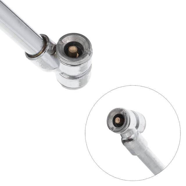 Подовжувач для накачування здвоєних та звичайних коліс, двосторонній, з рукояткою, два типи з’єднання (шланг 8 мм + швидкороз’ємне) INTERTOOL PT-0515