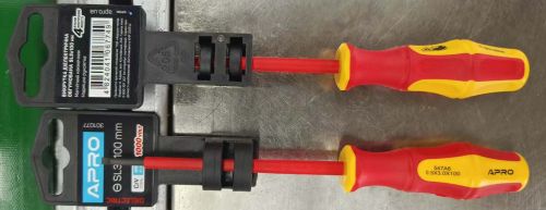 Викрутка діелектрична SL3x100 CrV (плоска) обгумована APRO