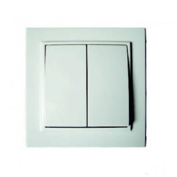 Вимикач  RIGHT HAUSEN KIRA 2-й внутр. білий HN-016041