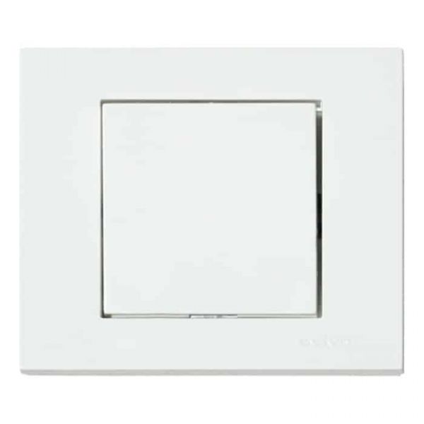 Вимикач 1-клав. Грано-білий /12/120