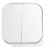 Вимикач 2-клавішний білий EVA