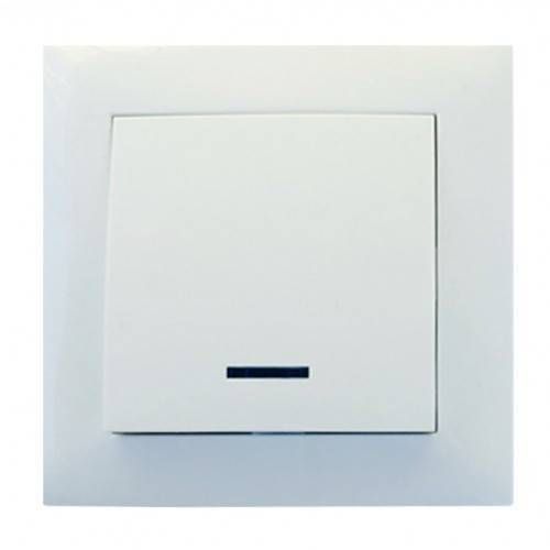 Вимикач RIGHT HAUSEN VELENA 1-й внутр. з підсв. білий