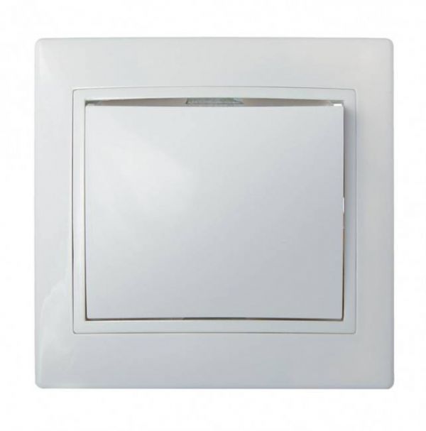 Вимикач. 1-кл. BBсб10-1-0-Fl-W (білий)