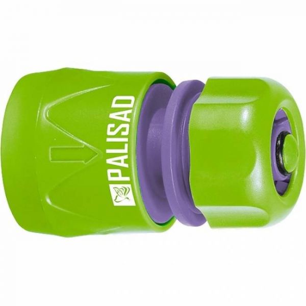 З'єднувач пластмасовий швидкознімний для шланга 1/2", автостоп, PALISAD