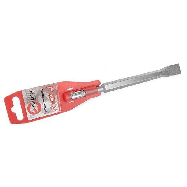 Зубило плоске, SDS-Plus, 20 мм, 250×14 мм INTERTOOL SD-0411