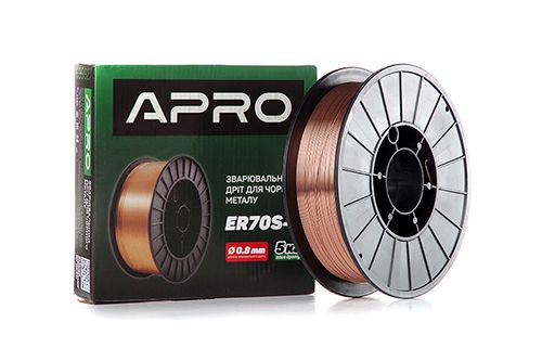 Зварювальний дріт ER70S-6 0,8 мм 5 кг п.б.  (APRO)
